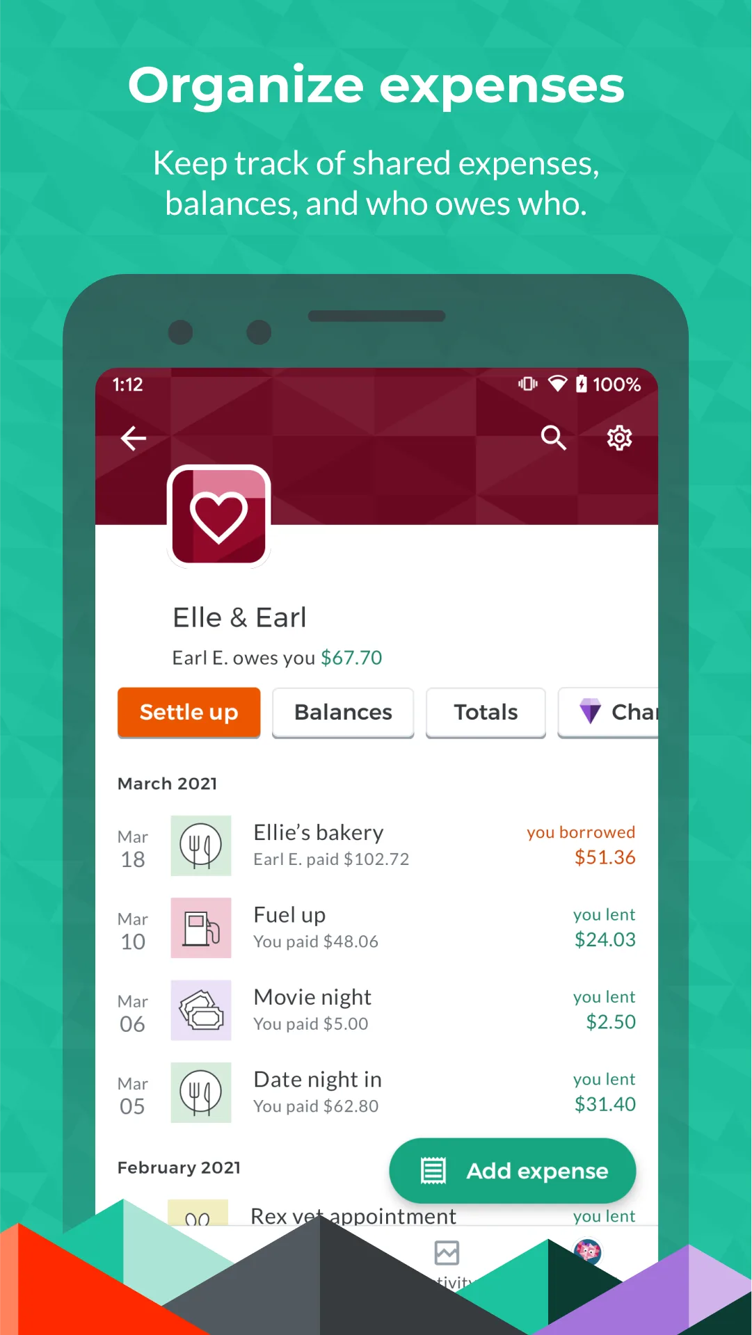 Splitwise screenshot