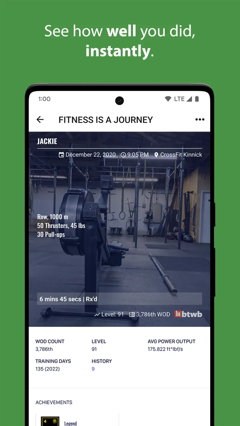 btwb: WOD Tracking screenshot