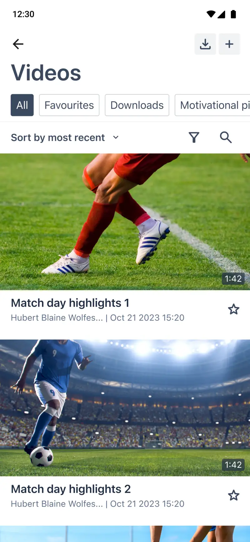 Athlete screenshot