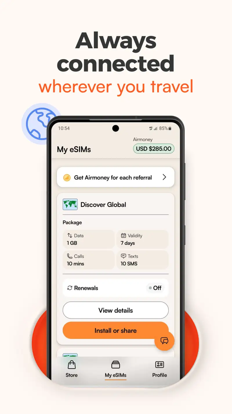 Airalo: eSIM Travel & Internet screenshot