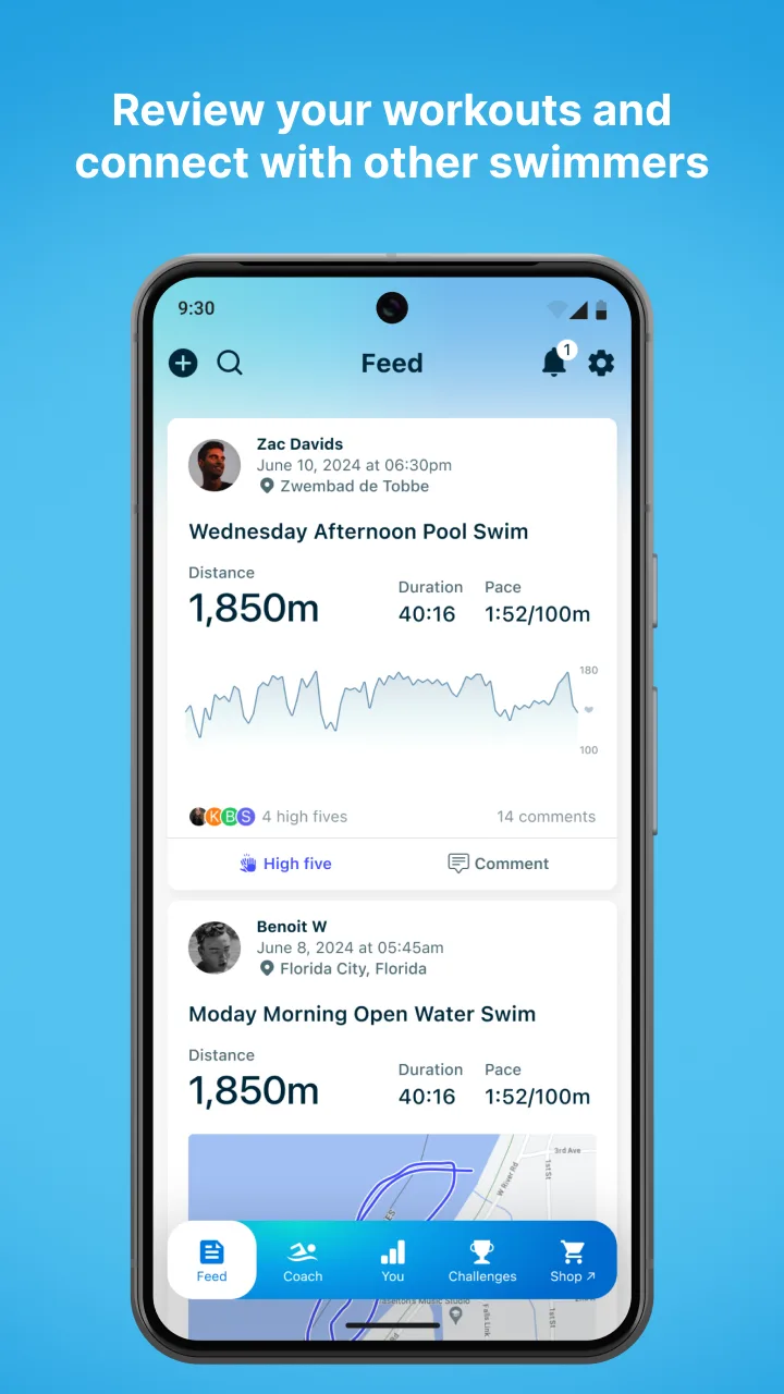 Swim.com: Workouts & Tracking screenshot