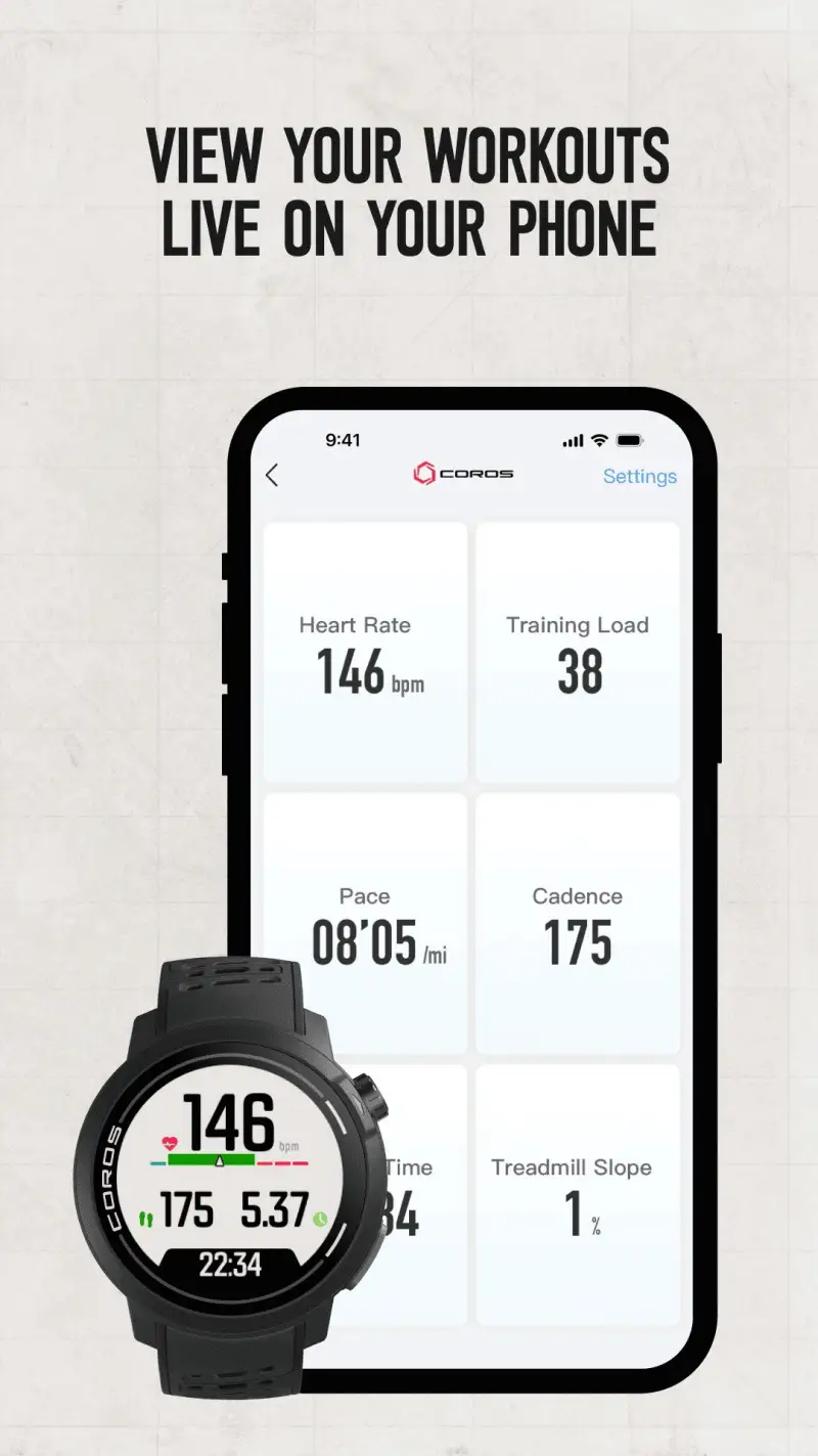COROS screenshot