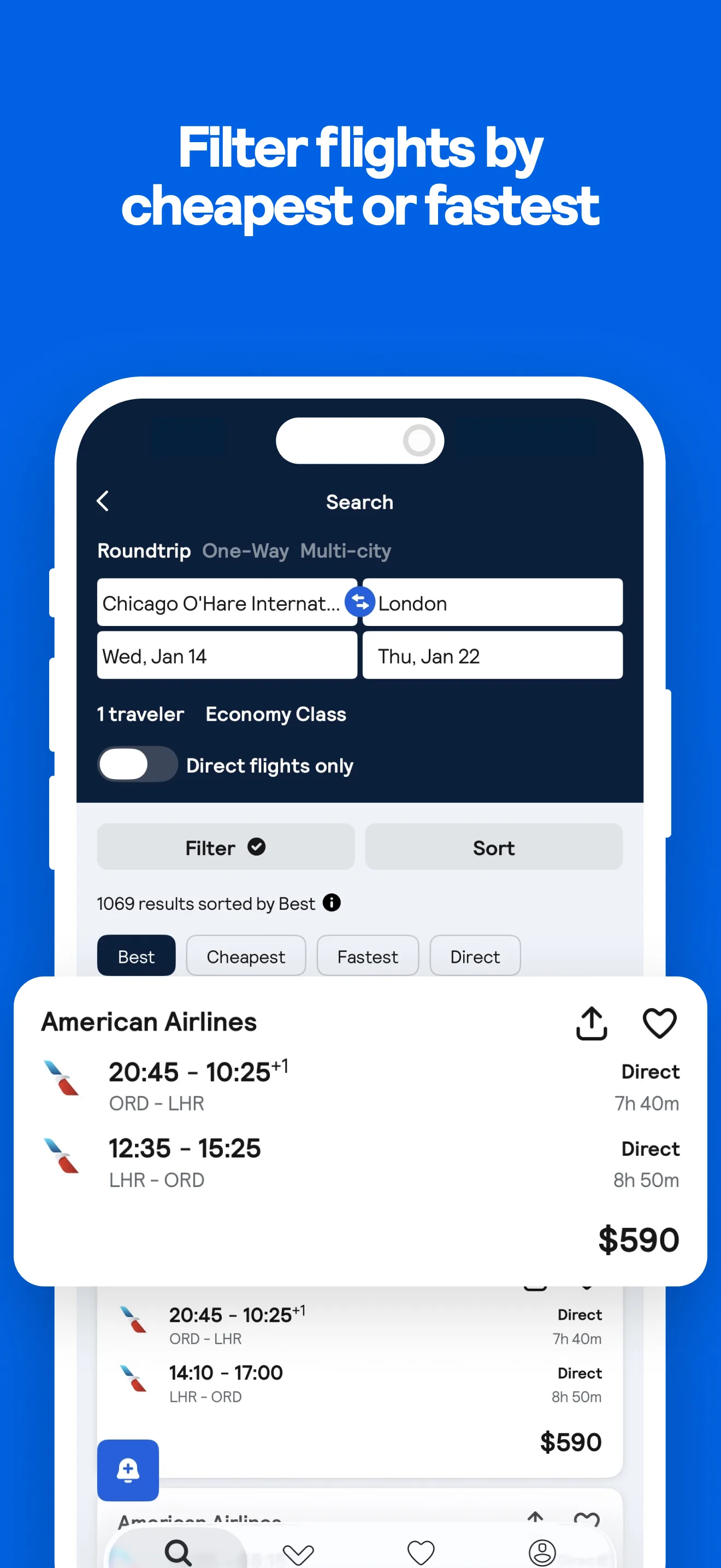 Skyscanner Flights Hotels Cars screenshot